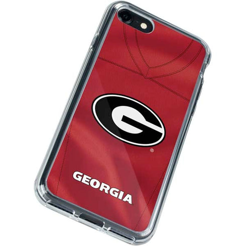 University of Georgia Red Jersey iPhone SE (2nd & 3rd Gen) Clear Case