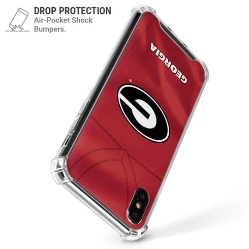University of Georgia Red Jersey iPhone X/XS Clear Case