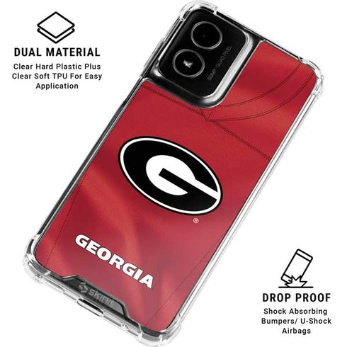 University of Georgia Red Jersey Moto G Power 5G (2024) Clear Case