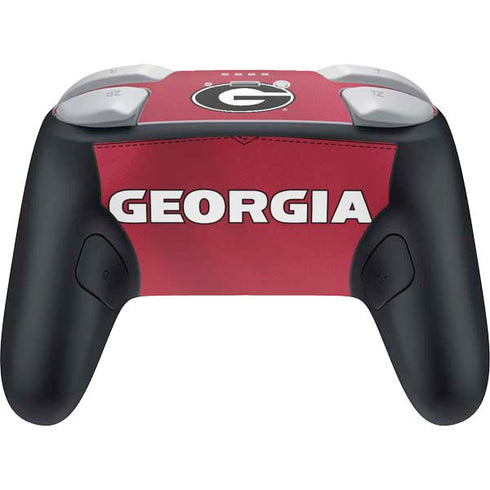 University of Georgia Red Jersey Nintendo Switch 2 (2025) Pro Controller Skin