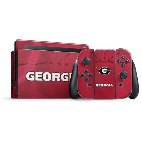 University of Georgia Red Jersey Nintendo Switch Bundle Skin