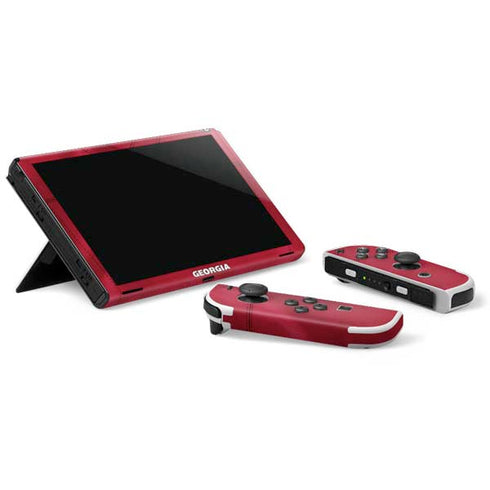 University of Georgia Red Jersey Nintendo Switch OLED (2021) Skin