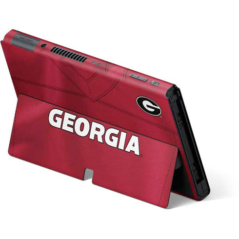 University of Georgia Red Jersey Nintendo Switch OLED (2021) Skin