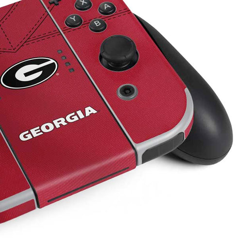 University of Georgia Red Jersey Nintendo Switch OLED (2021) Skin