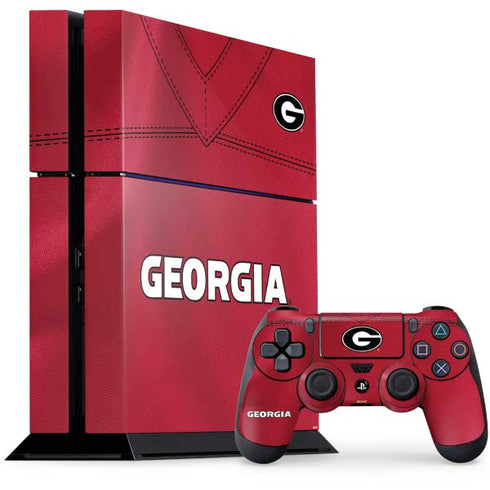 University of Georgia Red Jersey PS4 Console and Controller Bundle Skin