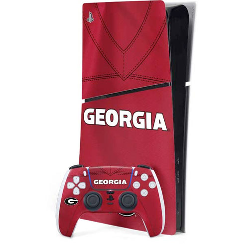University of Georgia Red Jersey PS5 Slim Digital Edition Bundle Skin