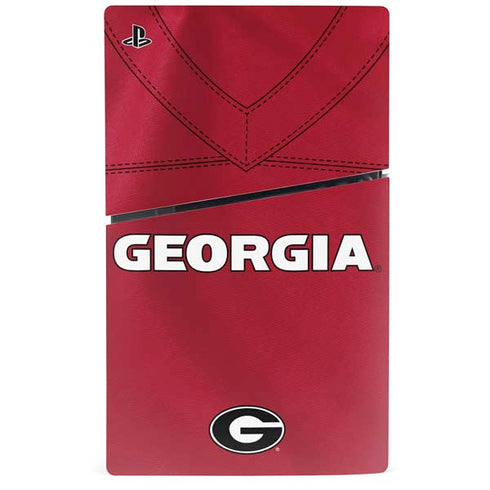 University of Georgia Red Jersey PS5 Slim Digital Edition Console Skin