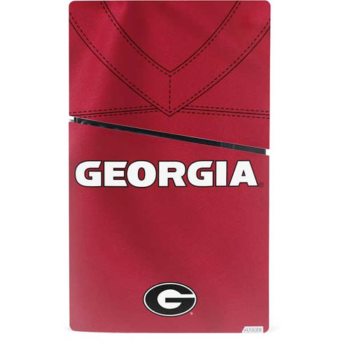 University of Georgia Red Jersey PS5 Slim Digital Edition Console Skin