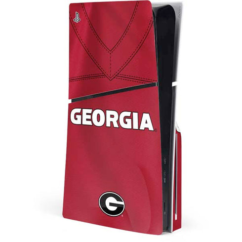 University of Georgia Red Jersey PS5 Slim Disk Console Skin