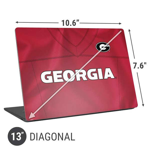 University of Georgia Red Jersey Universal Laptop 13in (10.6 x 7.6in) Skin