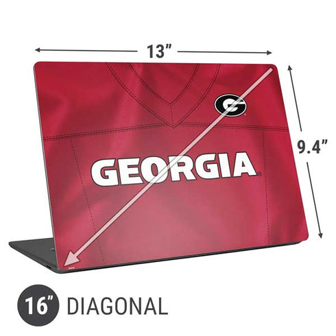 University of Georgia Red Jersey Universal Laptop 16in (13 x 9.4in) Skin