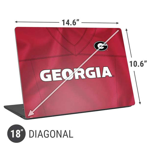 University of Georgia Red Jersey Universal Laptop 18in (14.6 x 10.6in) Skin