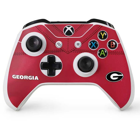 University of Georgia Red Jersey Xbox One S Console and Controller Bundle Skin