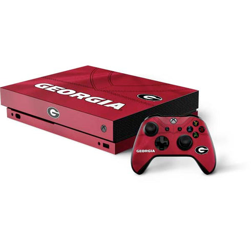 University of Georgia Red Jersey Xbox One X Bundle Skin