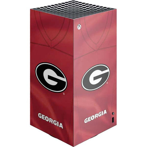 University of Georgia Red Jersey XBox Series X Digital Edition Console Skin