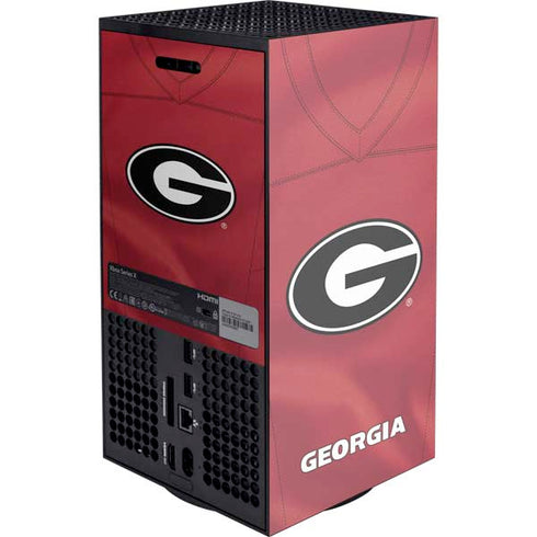 University of Georgia Red Jersey XBox Series X Digital Edition Console Skin