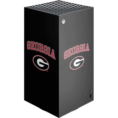 University of Georgia Collegiate Text XBox Series X Digital Edition Console Skin
