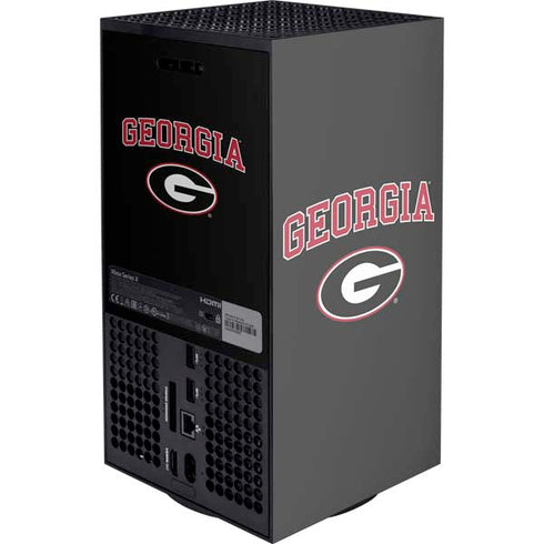 University of Georgia Collegiate Text XBox Series X Digital Edition Console Skin