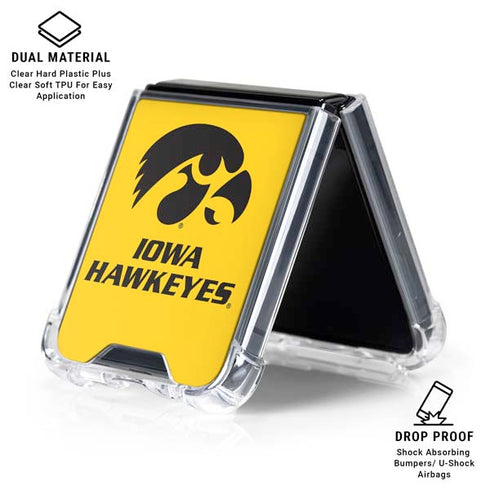 University of Iowa Galaxy Z Flip6 Clear Case