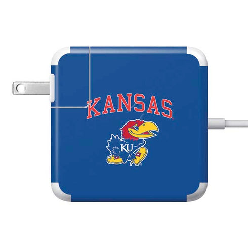 University of Kansas Collegiate Text 85W Power Adapter (15 and 17 inch MacBook Pro Charger) Skin