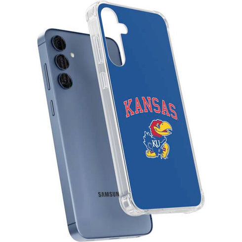 University of Kansas Collegiate Text Galaxy A55 5G Clear Case