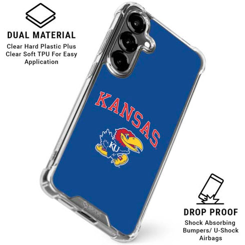 University of Kansas Collegiate Text Galaxy S26 Plus Clear Case