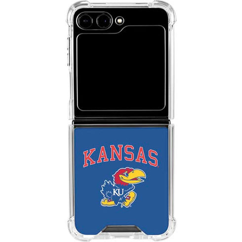 University of Kansas Collegiate Text Galaxy Z Flip6 Clear Case
