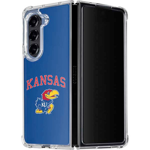 University of Kansas Collegiate Text Galaxy Z Fold5 5G Clear Case