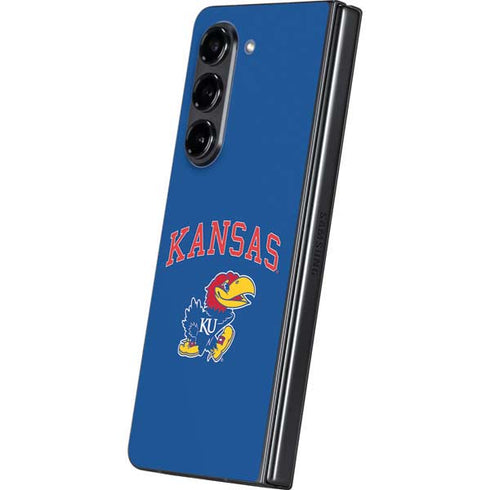 University of Kansas Collegiate Text Galaxy Z Fold5 5G Skin
