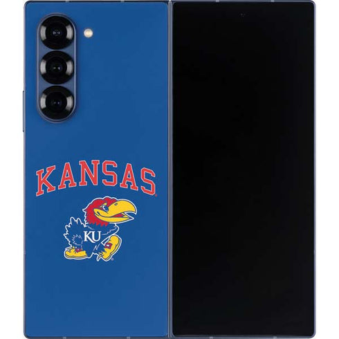 University of Kansas Collegiate Text Galaxy Z Fold6 Skin