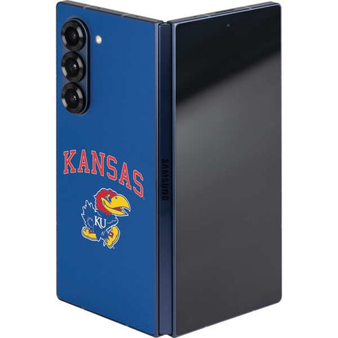 University of Kansas Collegiate Text Galaxy Z Fold6 Skin