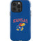 University of Kansas Collegiate Text iPhone 15 Pro Impact Case