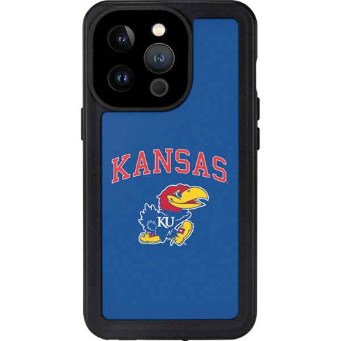 University of Kansas Collegiate Text iPhone 15 Pro Waterproof Case