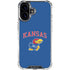 University of Kansas Collegiate Text iPhone 16 Clear Case