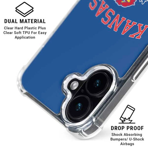 University of Kansas Collegiate Text iPhone 16 MagSafe Case