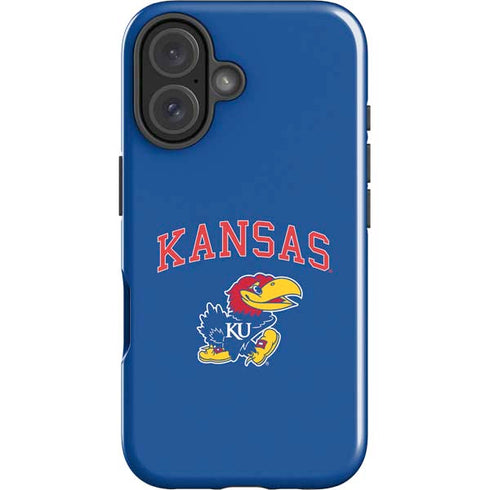 University of Kansas Collegiate Text iPhone 16 Plus Impact Case