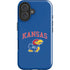 University of Kansas Collegiate Text iPhone 16 Plus Impact Case