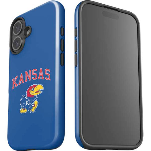 University of Kansas Collegiate Text iPhone 16 Plus Impact Case