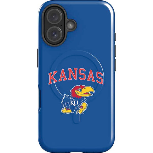 University of Kansas Collegiate Text iPhone 16 Plus Magsafe Impact Case