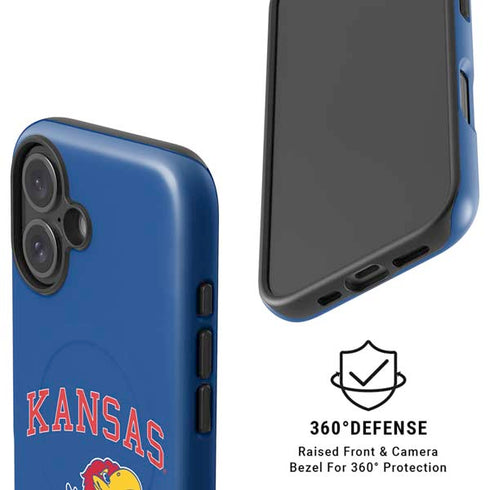 University of Kansas Collegiate Text iPhone 16 Plus Magsafe Impact Case