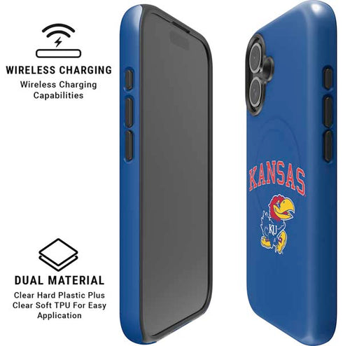 University of Kansas Collegiate Text iPhone 16 Plus Magsafe Impact Case