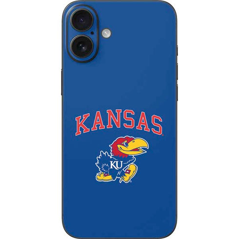 University of Kansas Collegiate Text iPhone 16 Plus Skin