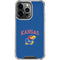 University of Kansas Collegiate Text iPhone 16 Pro Clear Case