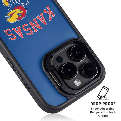 University of Kansas Collegiate Text iPhone 16 Pro Max Kickstand Case