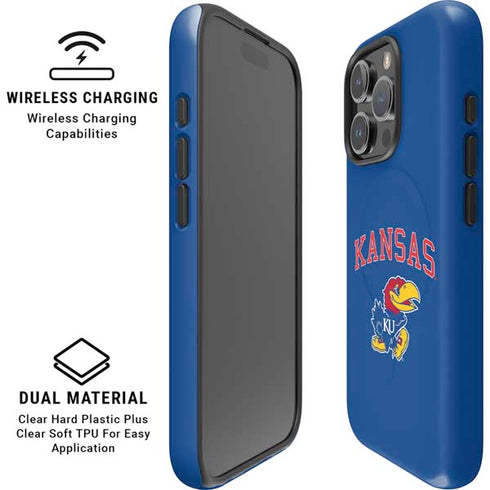University of Kansas Collegiate Text iPhone 16 Pro Max Magsafe Impact Case