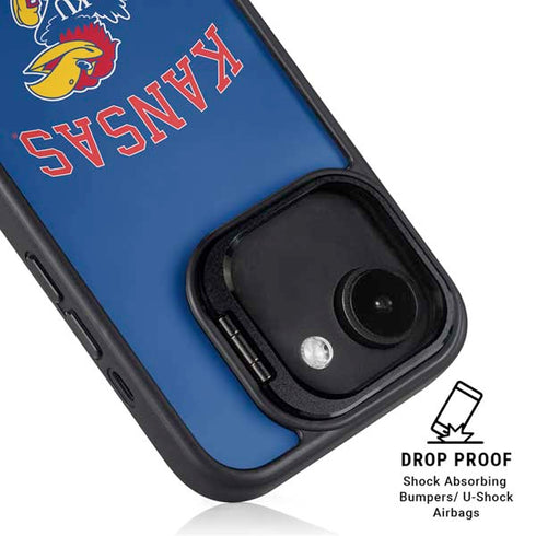 University of Kansas Collegiate Text iPhone 16e Kickstand Case