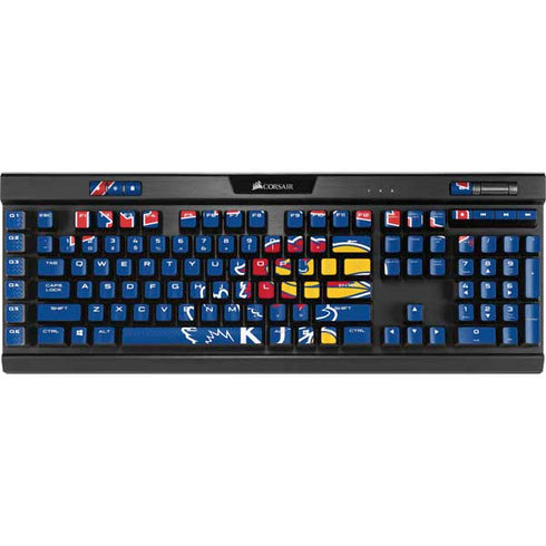 University of Kansas Collegiate Text K95 RGB PLATINUM Mechanical Gaming Keyboard Skin