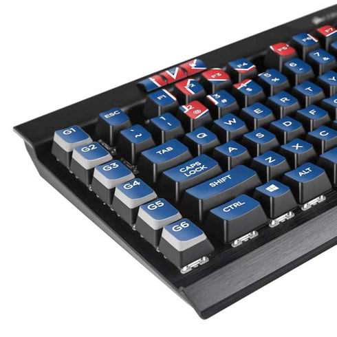 University of Kansas Collegiate Text K95 RGB PLATINUM Mechanical Gaming Keyboard Skin