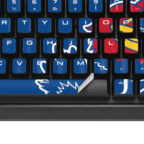 University of Kansas Collegiate Text K95 RGB PLATINUM Mechanical Gaming Keyboard Skin
