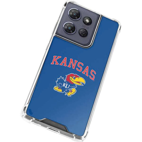 University of Kansas Collegiate Text Moto G 5G (2025) Clear Case